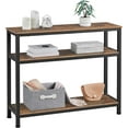 thumbnail image 1 of LINJH Entryway Table with Storage Shelves, 40 Inch Console Table with Metal Frame, Wood Behind Couch Sofa Tables for Entryway, Living Room，Rustic Brown, 1 of 18