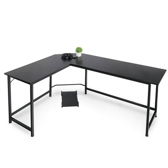 LINJH L-Shaped 66"Computer Desk Corner Gaming Desk PC Laptop Study Table Workstation