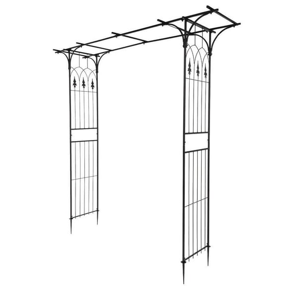 LINJH Outdoor Metal Garden Arch Gothic Arbor Garden Trellis For Climbing