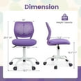 thumbnail image 1 of LINJH Small Home Office Desk Chair, Swivel Rolling Study Computer Chair, Adjustable Height Task Chair with Armless Mid Back, Upholstered Mesh Seat,Purple, 1 of 8