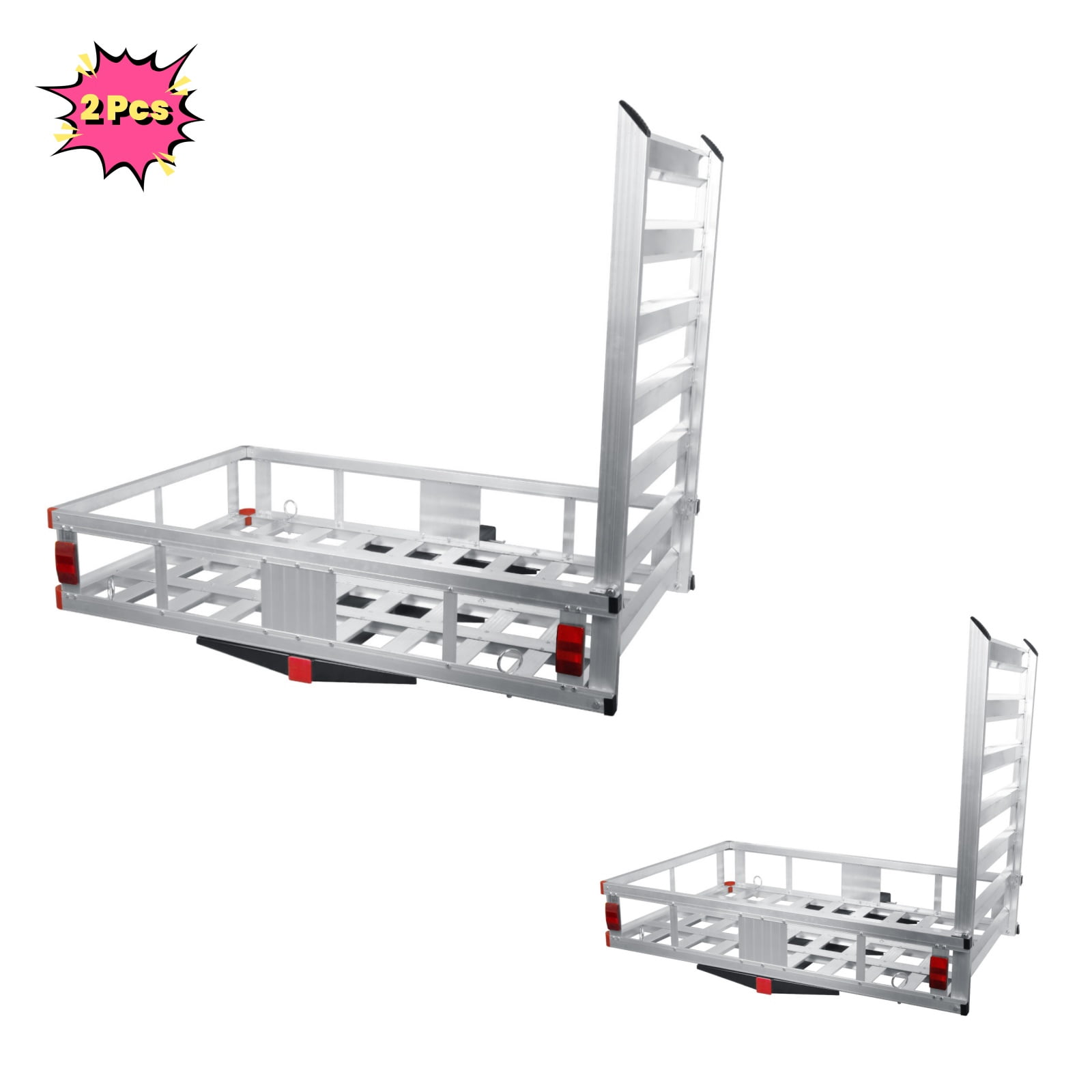 Rv Cargo Rack LINJI 2 Pcs 50 x 29.5 x 9.0 Inch Hitch Cargo Carrier, 750 lbs Capacity ...