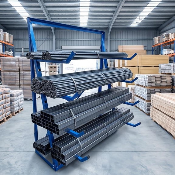 LINJI Alloy Steel Standing Garage Rack, 4000Lbs Load 20 Inch Shelves Horizontal , 47.6''L61.4''H Organizer Shelf for Workshop & Garage
