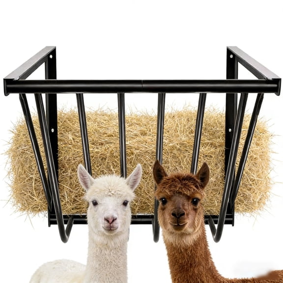 LINJI Goat Feeder Wall Mounted Hay Rack Hay Feeder, 67Gallons Capacity Finely Polished Rounded Corners, Sun Rain Resistant for Goat Shed Farm Pasture Indoor Outdoor