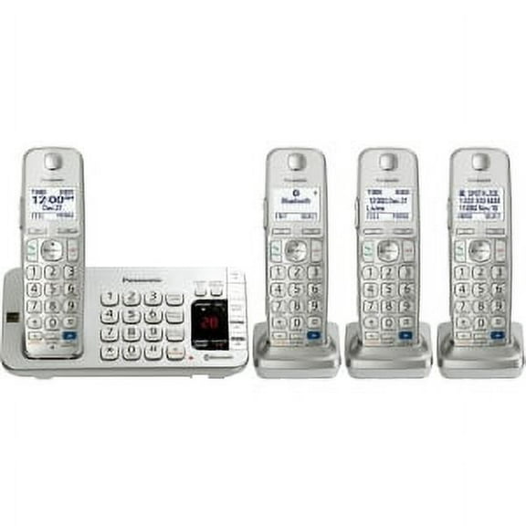 LINK2CELL BT PHONE CORDLESS W/ ANSWERING MACHINE 4HANDSET SLVR