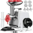 thumbnail image 1 of LINKChef 6-in-1 Meat Grinder, 1500W Max Electric Meat Mincer Machine, 4 Plates, Sausage & Kubbe Kit, Burger Press, Meat Claws, Cookies (White), 1 of 11