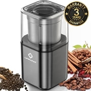 LINKChef Coffee Grinder, Coffee Bean Grinder, Spice Grinder with Stainless Steel Four Blades Perfect for Coffee Beans, Spice, Tea Black