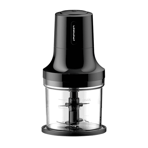 LINKChef Food Chopper, 3 Cup Food Processor, 260W Power Grinder with 4 Bi-Level Blades, Black
