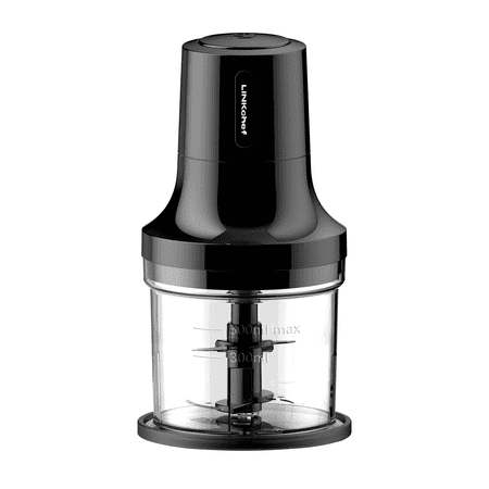 LINKChef Food Chopper, 3 Cup Food Processor, 260W Power Grinder with 4 Bi-Level Blades, Black