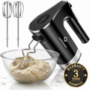 LINKChef Hand Mixer, powerful Electric Handheld Mixer, 5 Speed Electric Mixers for Kitchen (Black)