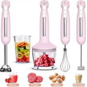 LINKChef Immersion Blender, 1000W 20-Speed 5-in-1 Immersion Hand Blender with Turbo Mode, Scratch-Resistant Stick Blende