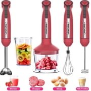 LINKChef Immersion Blender, 1000W 20-Speed 5-in-1 Immersion Hand Blender with Turbo Mode, Scratch-Resistant Stick Blende