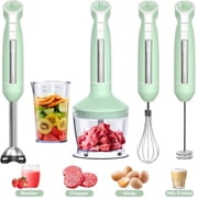 LINKChef Immersion Blender, 1000W 20-Speed 5-in-1 Immersion Hand Blender with Turbo Mode, Scratch-Resistant Stick Blender for Baby Food Processor & ChopperGreen