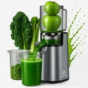"LINKChef Electric Cold Food Juicer, Slow Masticating with 5.4"" Large Feed Chute, High Juice Yield"