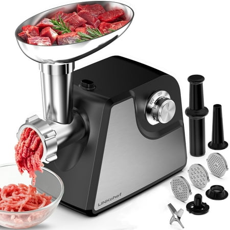 LINKChef Meat Grinder, 2 Adjustable Speed 2400W Max Electric Meat Grinders for Home use