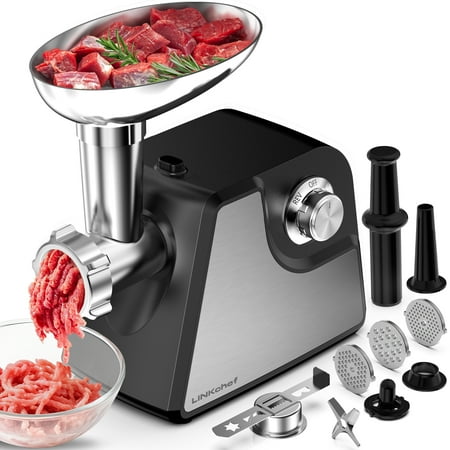 LINKChef Meat Grinder, 2 Adjustable Speed 2400W Max Electric Meat Grinders for Home use