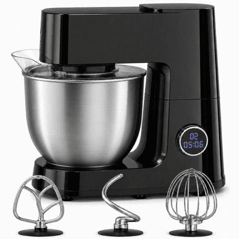 Yumystori Stand Mixer, 12 Speed 6.5 Quart Tilt-Head Kitchen Electric Food Mixer with Beater, Dough Hook and Wire Whip