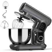 LINKChef Stand Mixer, 5.3 QT 6-Speed Tilt-Head Electric Stand Mixer, 3-In-1 Kitchen Mixer with Bowl, Dough Hook, Whisk and Beater, Sliver
