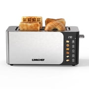 LINKChef Touch Screen 4-Slice Toaster, Stainless Steel, 6 Bread Types & 6 Shade Settings, Timer Countdown
