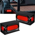 LINKITOM Trailer Lights Welded MMF7 Mount Steel Boxes Kit w/6 inch LED