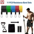 thumbnail image 1 of LINKPAL 11Pcs Exercise Resistance Bands Set - with Door Anchor, Handles, Ankle Straps, Stackable Up To 105lbs, For Resistance Training, Physical Therapy, Home Workouts, 1 of 7