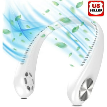 LINKPAL 3-Speed Portable USB Rechargeable Dual Cooling Neckband Fan
