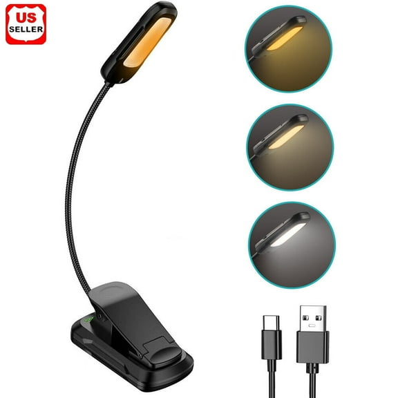 LINKPAL 9 LED Rechargeable Book Light for Reading in Bed, Clip on Reading Light with 3 Color Temperatures, Dimming Brightness, Long Lasting & Compact, Perfect for Readers, Kids & Travel