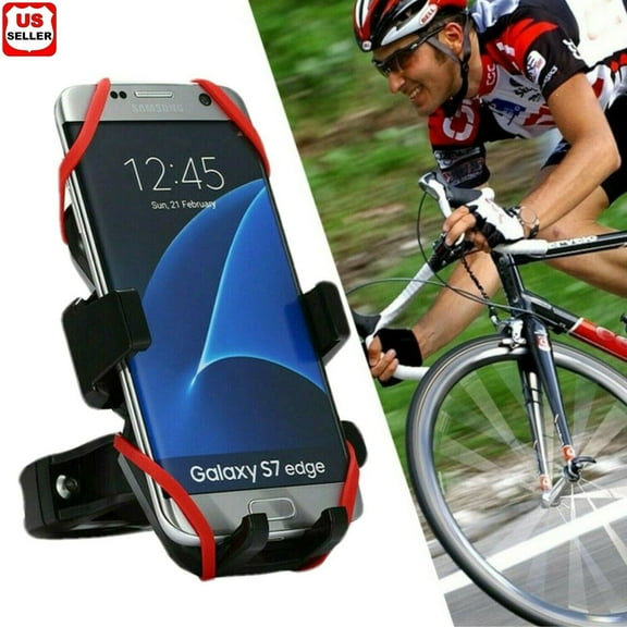LINKPAL Adjustable Anti Shake Bicycle Computer Mount for iPhone, Android, GPS Black Red
