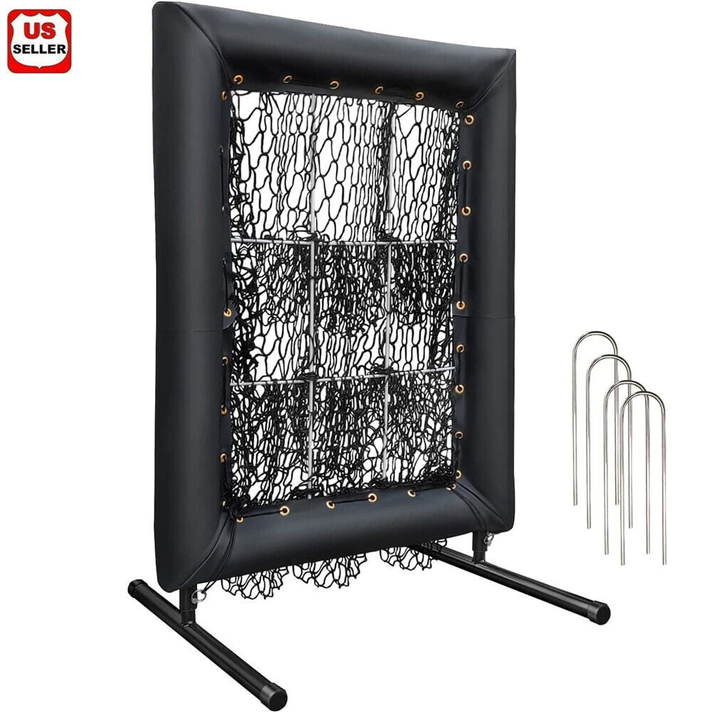 LINKPAL 9 Hole Pitching Net & Baseball Trainer with Batting Hitting ...