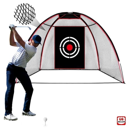 LINKPAL Golf Practice Hitting Net: 10x7ft Golf Practice Hitting Nets for Backyard Driving for Outdoor Indoor Use Garage - Golf Driving Chipping Net for Golfing Swing Training with Target Cloth