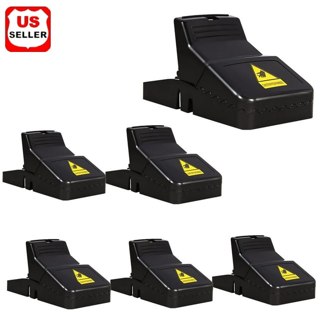 LINKPAL Large Pest Control Rat Traps for Instant Kill Results, Set of 6