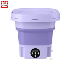 11L Foldable Mini Washer With Spin Dryer (Purple) Travel Washing