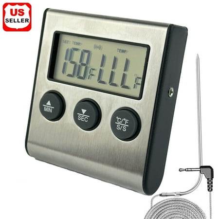 LINKPAL Precision Products Instant Remote Read Wired Probe Digital Meat Food Grill BBQ Cooking Kitchen Thermometer with Timer Alarm