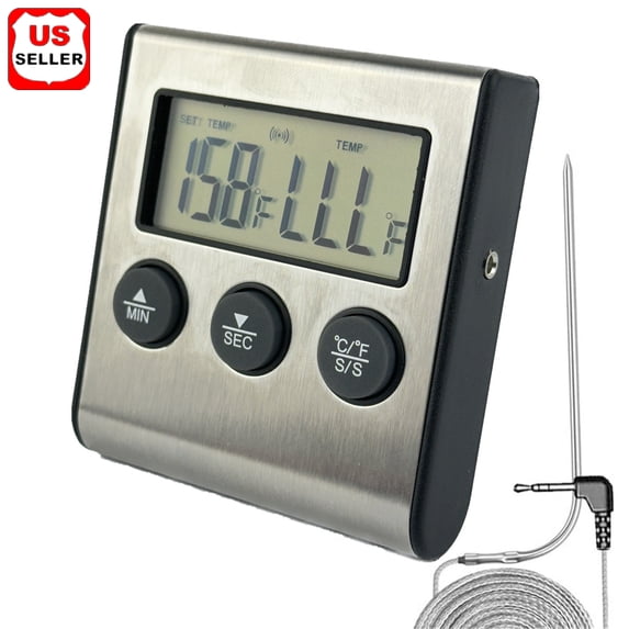 LINKPAL Precision Products Instant Remote Read Wired Probe Digital Meat Food Grill BBQ Cooking Kitchen Thermometer with Timer Alarm