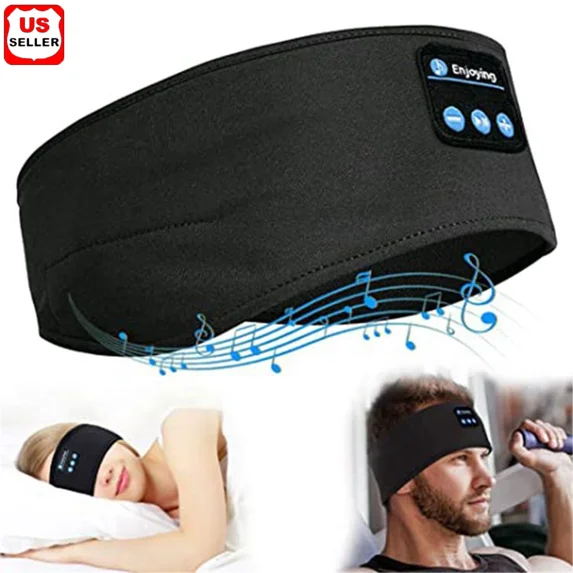 LINKPAL Sleeping Headphones Bluetooth Headband, Soft Long Time Play Sleeping Headsets with Built in Speakers Perfect for Workout,Running,Yoga,Travel, Darkgray