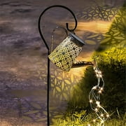 LINKPAL Powered Hang Patio Lamp, Vintage Solar Kettle Light Outdoor Hanging Lantern
