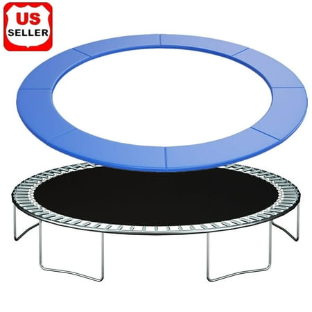 LINKPAL Trampoline Replacement Pad, 14FT Trampoline Spring Cover, No Holes for Poles, Water-Resistant Universal Round Trampoline Accessories Safety Pad