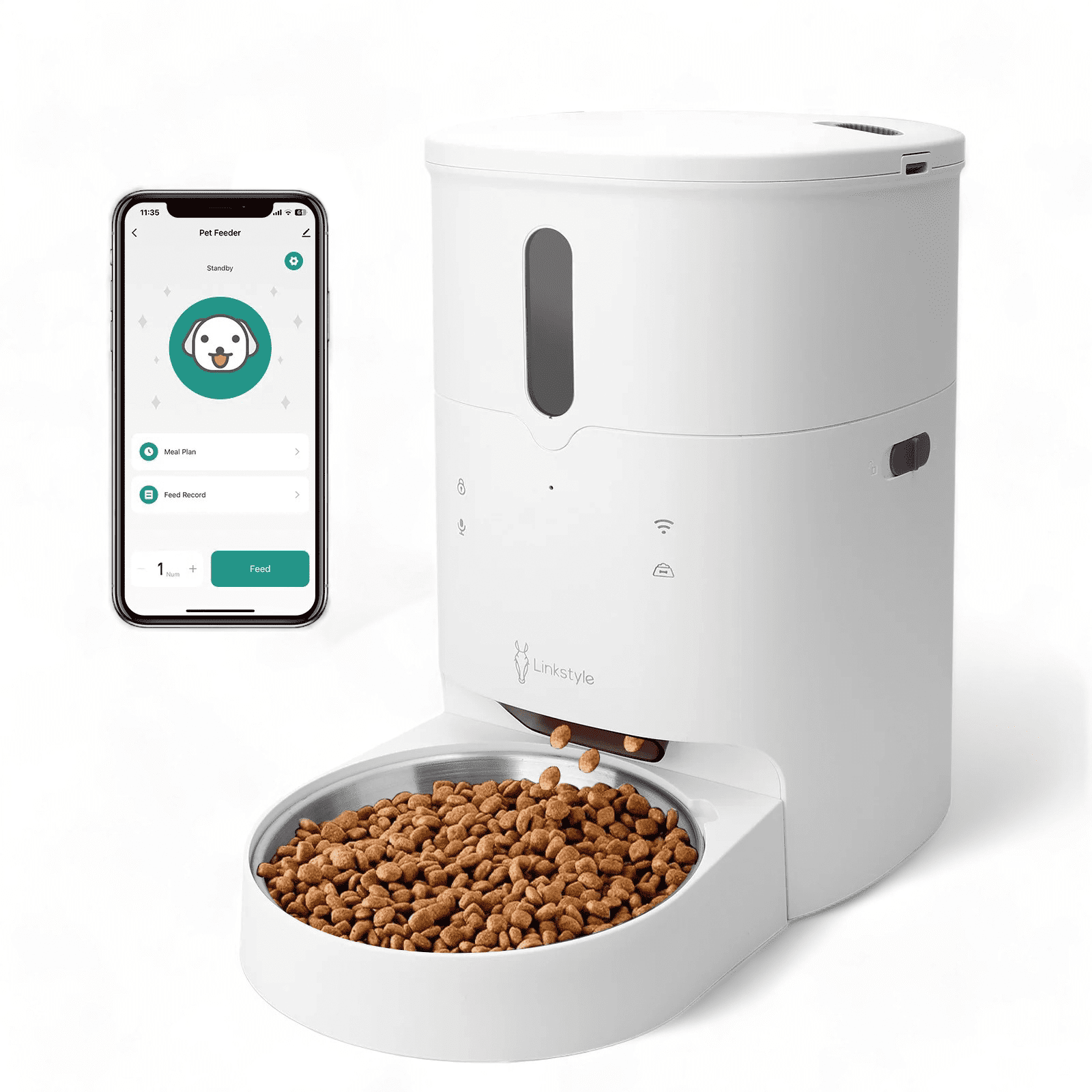 Photo inspiration: Visual Reference: Linkstyle Automatic Cat Feeder 3L WiFi App Enabled Cat Feeder