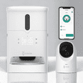 thumbnail image 1 of LINKSTYLE BRYN Automatic Cat Feeder with Camera, Smart WiFi Pet Feeder App Control, 2K Indoor Security Camera with Motion Tracking, Two-Way Audio Night Vision, Dog Cat Food Dispenser Bundle, 1 of 9