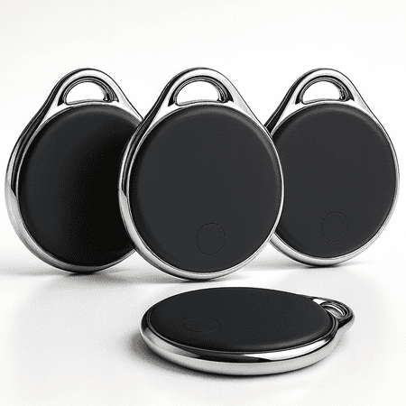 NIJITAG 4/2pcs Smart Tracker Tag Item Finder, Bluetooth Trackers Compatible with Apple Find My APP (iOS Only), Waterproof, for Keys, Bags, Luggage, Wallet