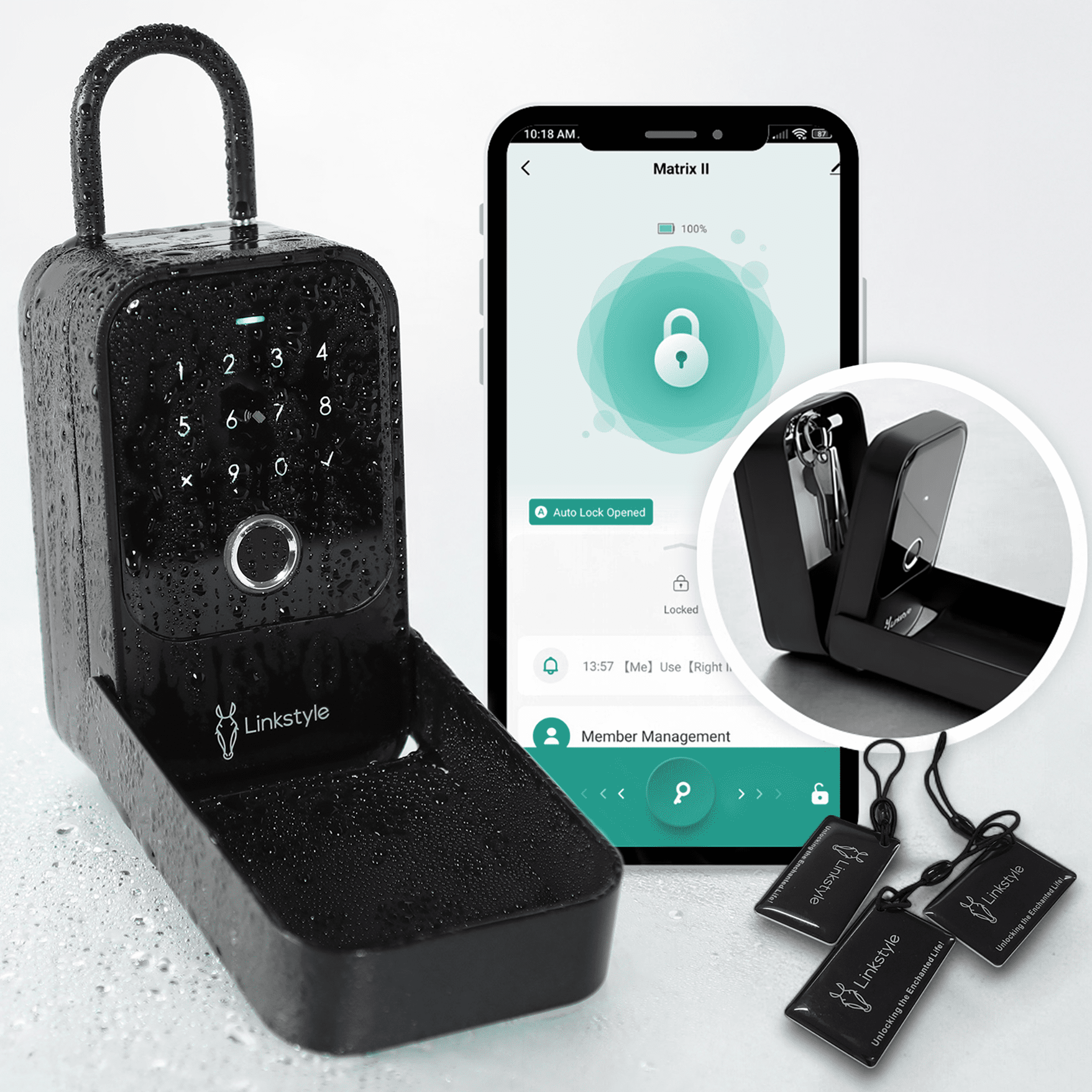Matrix II Smart Key Box — Bluetooth Key Lock Box with Codes Matrix II Smart Key Box — Bluetooth Key Lock Box with Codes