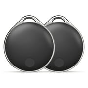 LINKSTYLE NIJITAG Smart Tag Bluetooth Key Tracker For Dogs, Cats, Car, Wallet, Luggage, Item Finder with Unlimited Range Tracking within Apple’s Find My app - iOS devices only (Charcoal Gray - 2Pack)