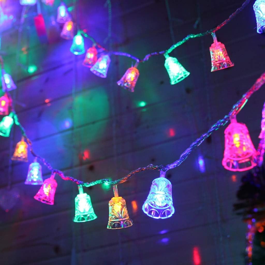 LINLIN 1.5M 10 LED Christmas Bell String Lights Outdoor Party Garden Decoration Home Party Wedding Decor Gift