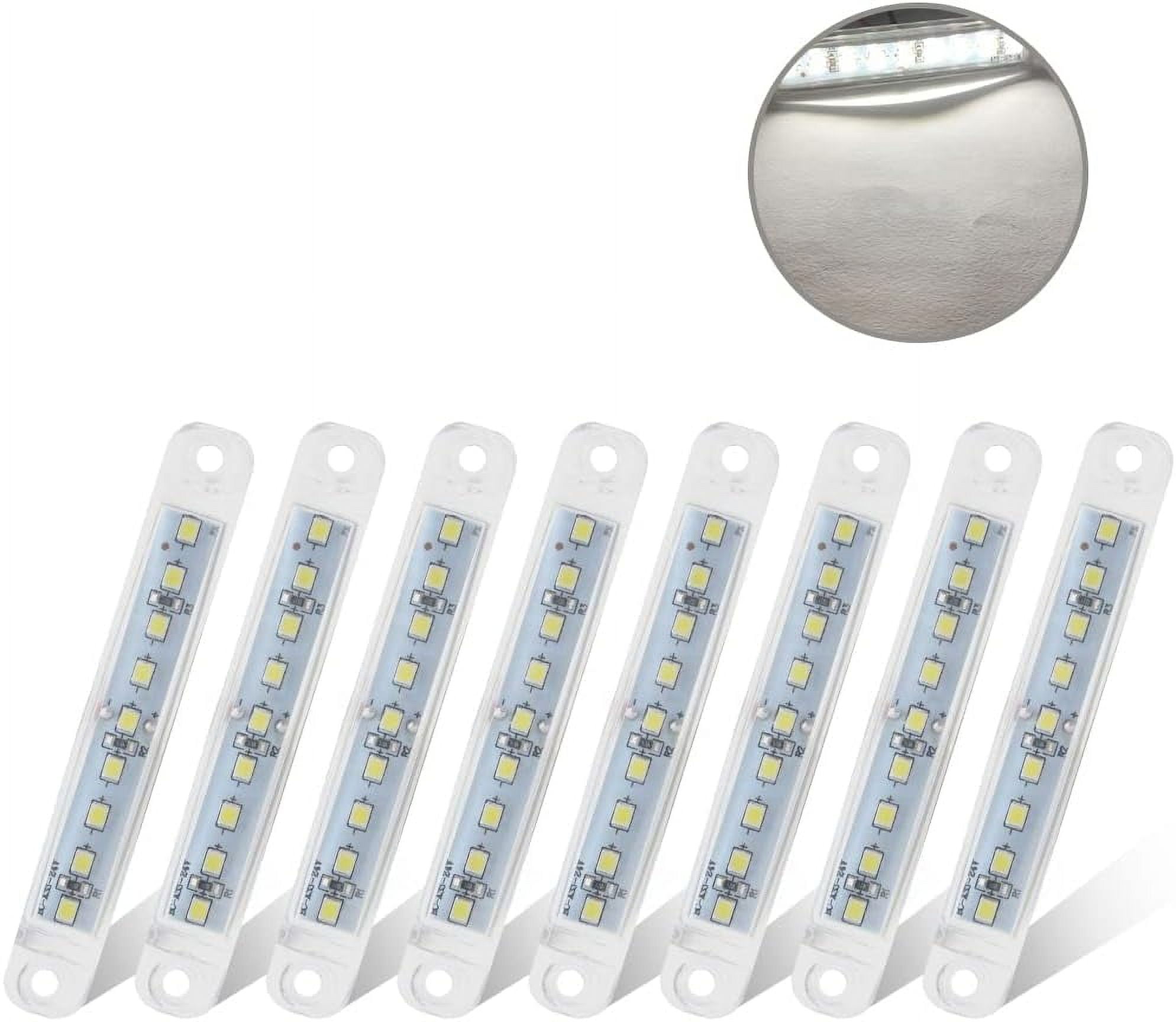 Biqing LED Side Marker Lights,2 LED Position Side Lamps Green Side Marker Assembly 12V/24V