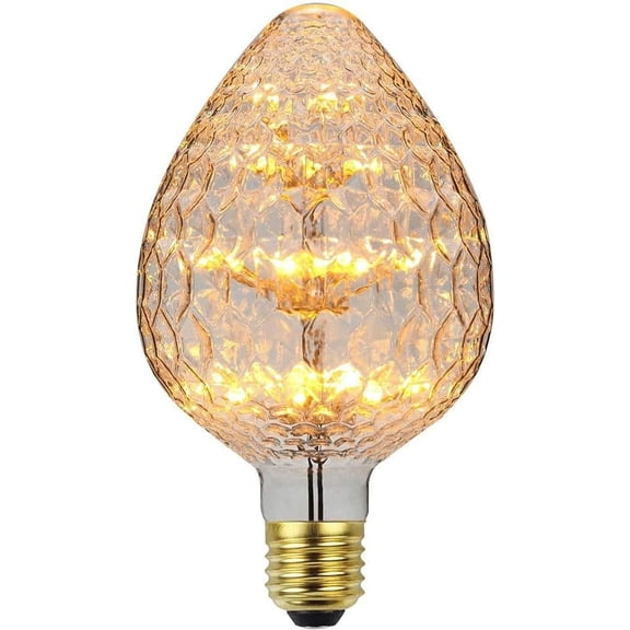 LINLIN 2 Pack Firework Light Bulb, 3W Retro Starry Light Bulb E27 Base Vintage Edison Dimmable LED Light Bulb Fairy Firework Decorative Light Bulb LED Light Bulbs