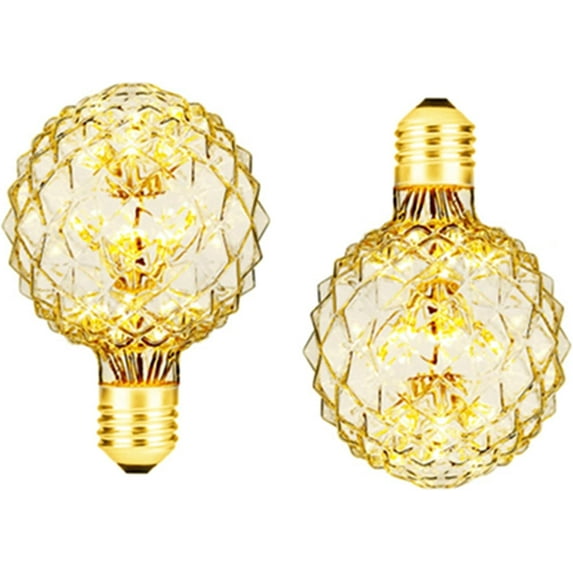 LINLIN 2 Pack Led Bulb Vintage Light Bulb Starry Light Bulb Firework Decorative Light Bulb 3W Fairy Light Bulbs E27 Screw Mouth, for Bedroom Wedding Decoration