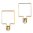thumbnail image 1 of LINLIN 2 Pack New LED Light Bulbs,LED Filament Bulb 4W Decorative Light Bulb E27 Screw Mouth Retro Soft Filament Bulb Creativity Irregular Line Lights, for Cabinet Display, 1 of 8