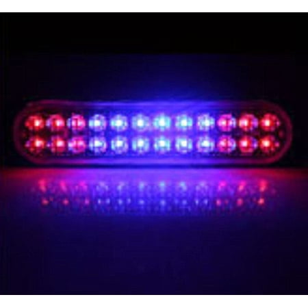 LINLIN 2 Pack Side warning lights, 24 LED Double Row Emergency Strobe Lights Bar Universal Warning Flashing Lamp Bar For Pickup Truck 12-24V Car Motorcycles
