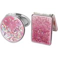 thumbnail image 1 of LINLIN 2 Pcs Compact Mirror, Mini Circles and Squares Female Folding Mirror Metal Pocket Double-sided Magnifying Small Handbag Travel Purse Mirror for Mum Girl Student Birthday Gift, 1 of 7