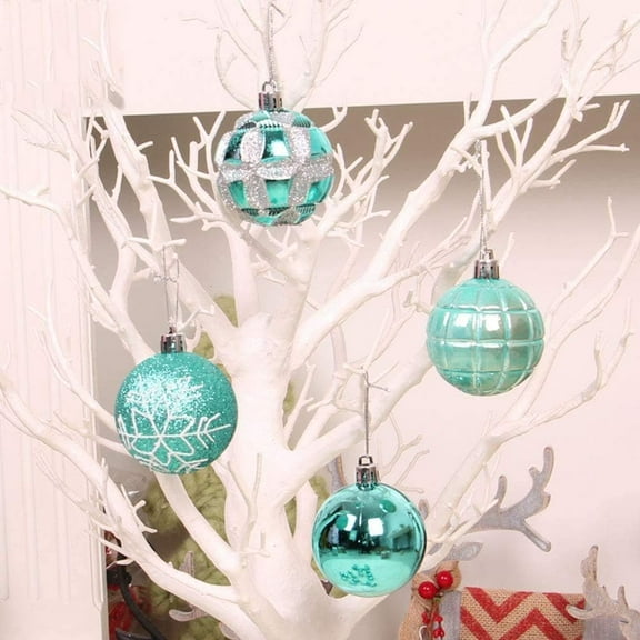 LINLIN 24pcs Christmas Ball Set, Christmas Baubles Ornaments 2.4Inch/6cm Christmas Balls Baubles Christmas Tree Ball Ornaments Xmas Decoration