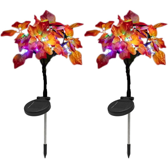 LINLIN 2pcs Solar Garden Decorative Lights, Waterproof LED Solar Light Fairy Landscape Tree Lights,Solar Path Lights Garden Lights for Pathway Patio Yard Deck Walkway Christmas Decorative